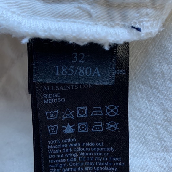 All Saints “Ridge” Jeans in Off-White - Picture 6 of 6